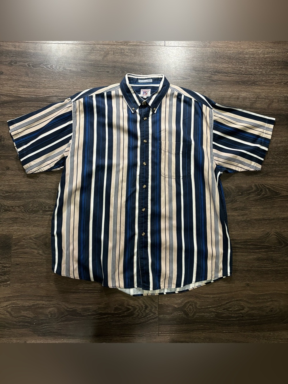 Vintage Brushpopper Short Sleeve Button Down Shirt